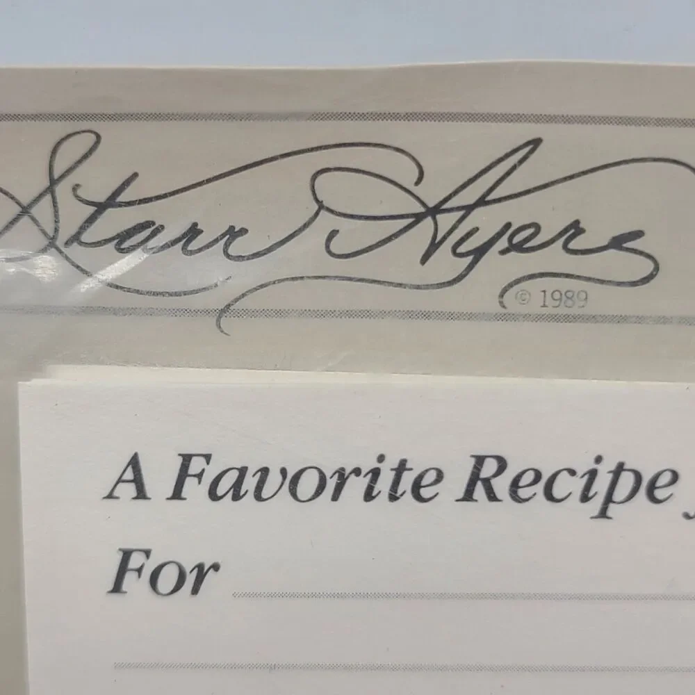 Starr Ayers Stationery 1989 Recipe Cards With Vegetables 20 Flat Cards USA